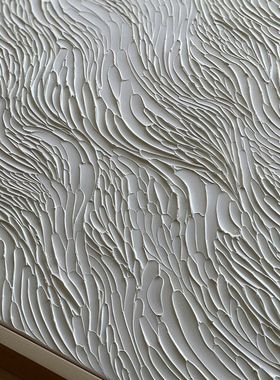 E painting手绘油画《南下》侘寂风北欧客厅卧室别墅肌理艺术挂画