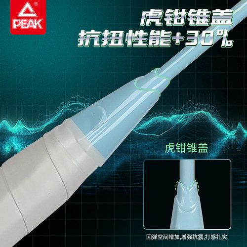匹克羽毛球拍正品钛合金超轻耐打高弹力成人初学者训练单双拍套装 - 图3