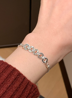 碎冰冰五帝钱手链女新中式本命年