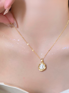 巴洛克珍珠项链波光链女温柔优雅