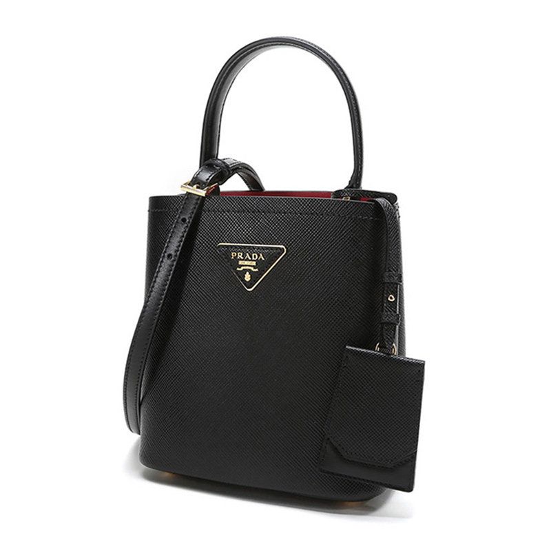 prada女士牛皮logo饰百搭斜跨包 联采海外女士包袋