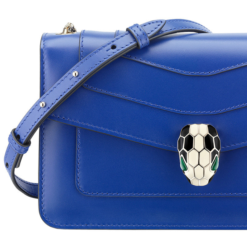 bvlgari女士牛皮经典蛇头斜跨包 联采海外女士包袋