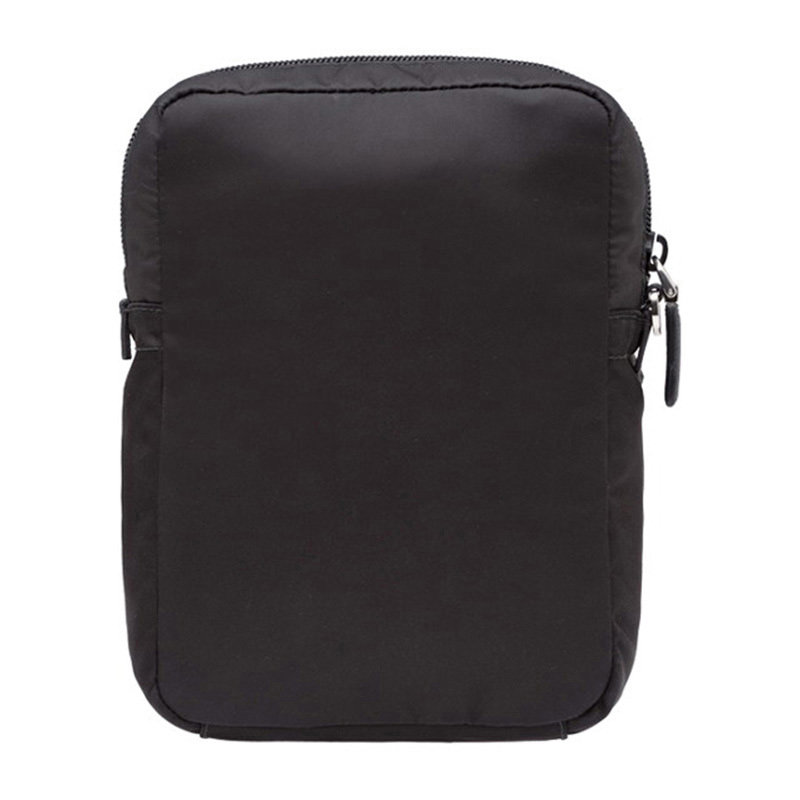 prada男士黑色牛皮logo饰百搭卡包 联采海外男士包袋