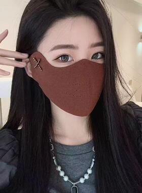 秋冬双面加厚保暖防风透气口罩女