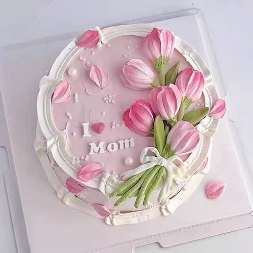 网红翻糖巧克力硅胶刮刀花格桑花郁金香叶子模具蛋糕装饰烘焙工具 - 图0