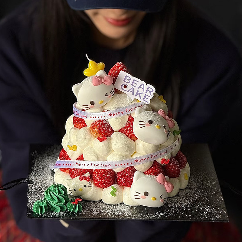 2025圣诞节kt猫许愿树蛋糕装饰网红草莓蝴蝶结摆件烘焙装扮插件,淘宝优惠券,粉丝福利购,淘宝优惠卷