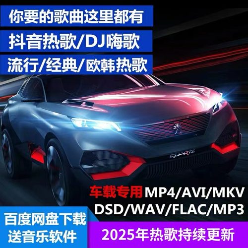 2025年无损车载音乐下载包高音质免费抖音MP3歌曲dj/flac/wav/mp4 - 图0