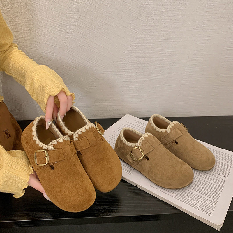 2026厚底内增高全包勃肯鞋女款秋季新款一脚蹬休闲单鞋豆豆乐福鞋,淘宝优惠券,粉丝福利购,淘宝优惠卷