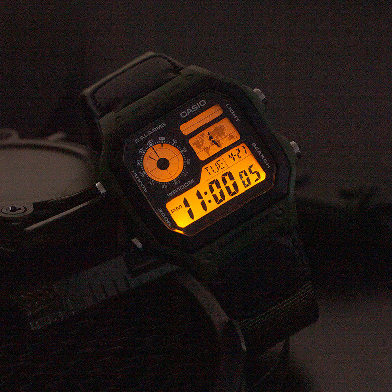 casio男士复古小方块运动手表 casio钟华海外日韩腕表