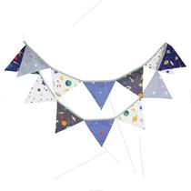 Source Ins Wind Space Cotton Fabric Universe Hung Flags Triangular Strings Flags Tent Flags Photo Background Wedding Event Venue