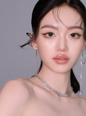 方钻锆石圆颈链婚纱礼服项链套装