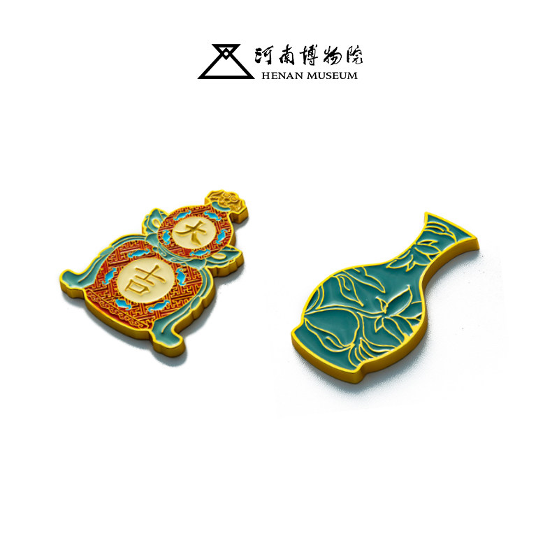 河南博物院鹅颈瓶冰箱贴大吉瓶挂瓶文创磁吸贴个性创意中国风装饰