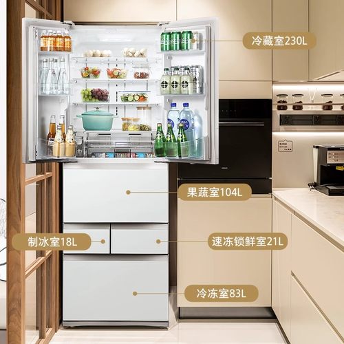 东芝大白桃479超薄嵌入双系统小户型大容量制冰法式日式家用冰箱 - 图0