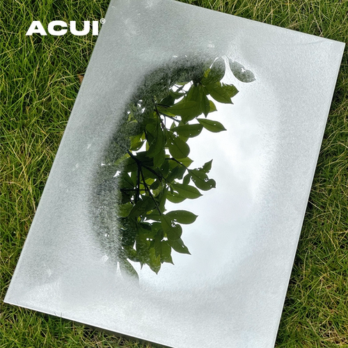 阿崔造屋 Lite版本可壁挂装饰镜原创设计 不锈钢手工乱纹打磨 - 图0