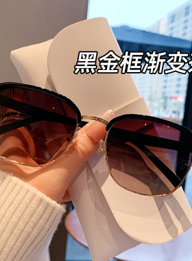 复古半框偏光太阳镜男款
