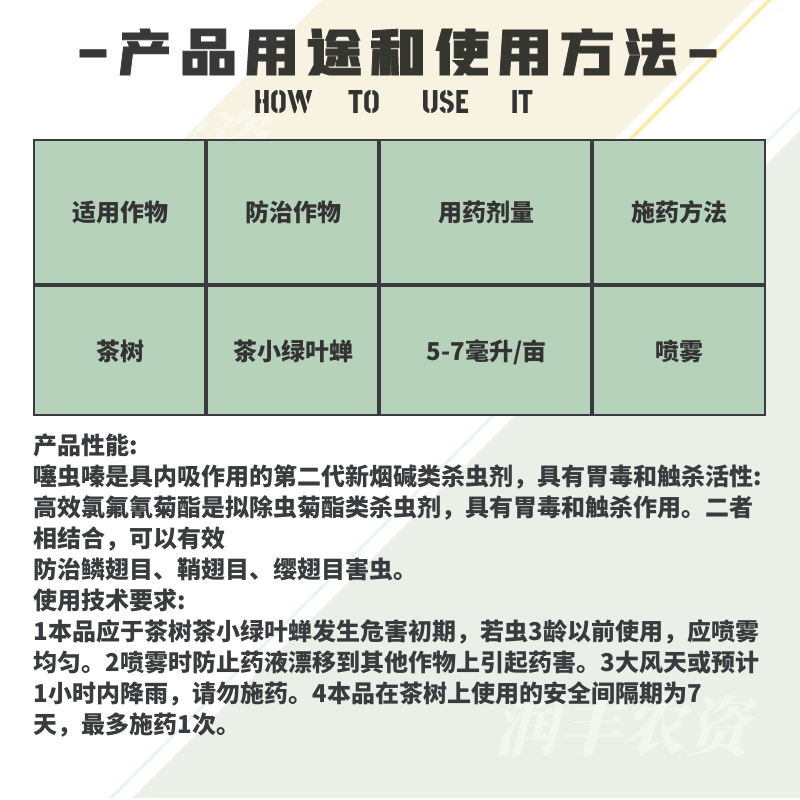 百农思达瑞卡 攻夫菊酯 噻虫高氯氟 蚜虫梨木虱白粉虱西瓜杀虫剂 - 图1