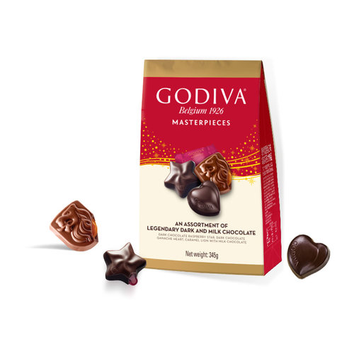 GODIVA歌帝梵经典大师混合口味夹心黑巧克力345g儿童零食生日礼物 - 图3