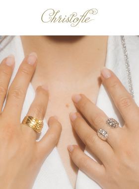 昆庭情侣对戒珠宝礼物925银