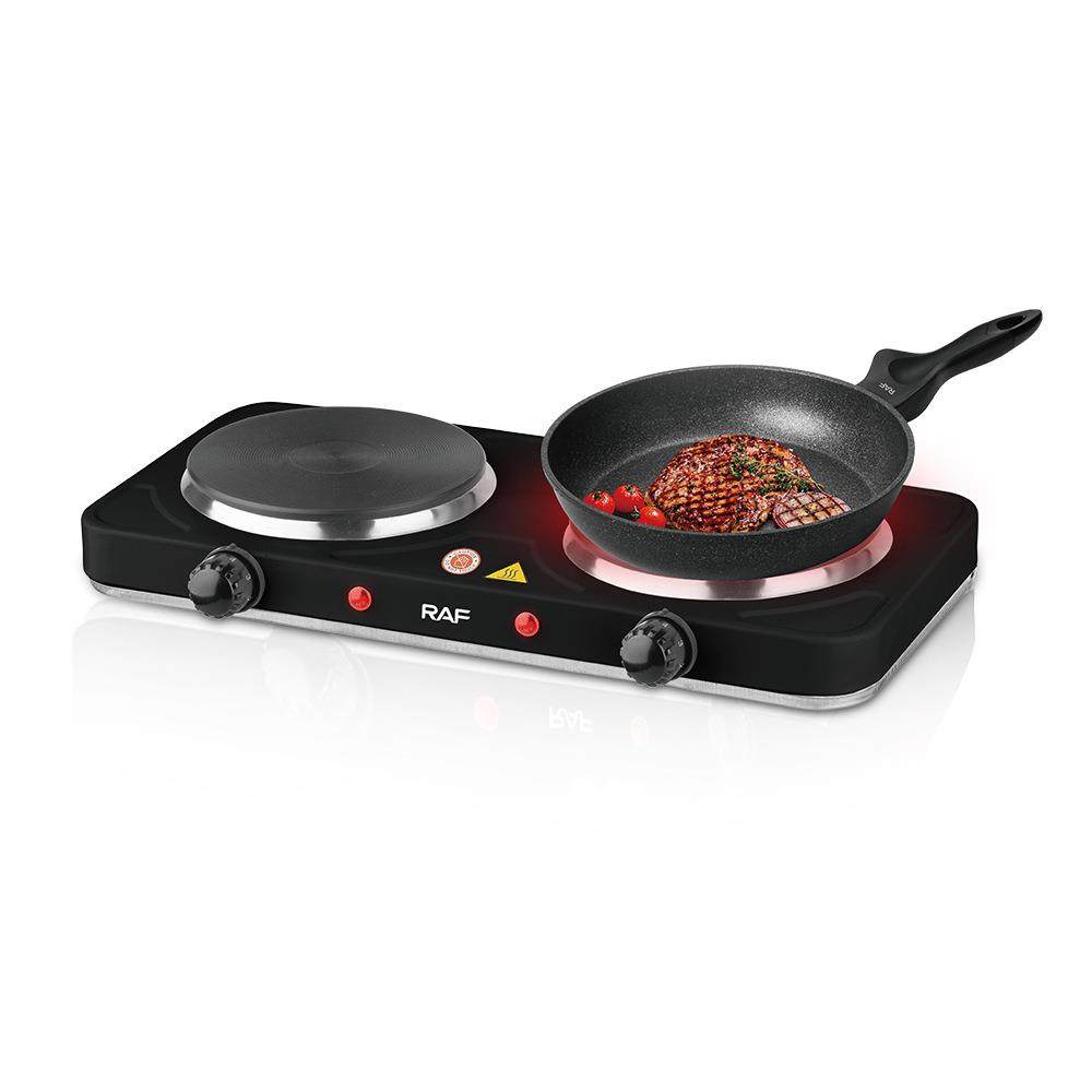 RAF跨境欧规电热炉家用封闭式电炉子保温双灶恒温万用电炉R8020AB,淘宝优惠券,粉丝福利购,淘宝优惠卷