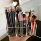 Transparent acrylic makeup brush comb desktop makeup