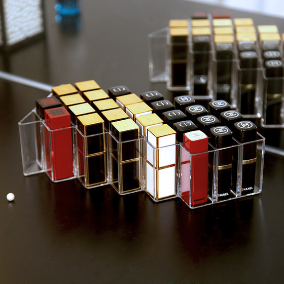 Vertical or flat large grid ointment lipstick storage box