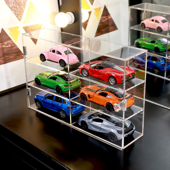 Acrylic alloy model car storage box 1 32 children's pocket car Hot Wheels Domeka display rack