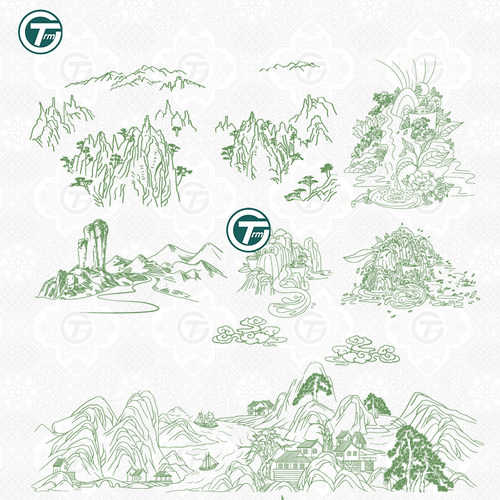 传统制茶工艺流程插画线稿手工茶叶文化包装设计辅助Ai 矢量素材 - 图3