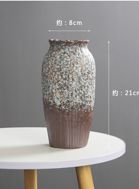 复古陶瓷花瓶水培鲜花客厅装饰品