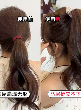 高马尾扎头发皮筋高弹力耐用头绳女生不伤发儿童马尾纽扣发圈头饰