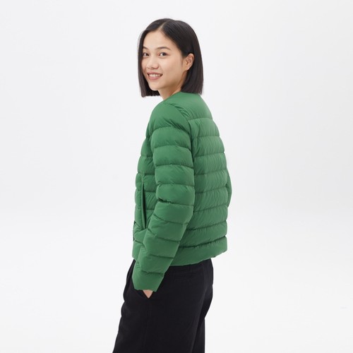 素然ZUCZUG 4M36女士轻便保暖超薄尼龙布圆领羽绒服 - 图1