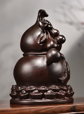 黑檀木雕摆件客厅桌面装饰工艺品