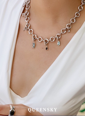 刘雨昕kvk毒液同款项链新款千禧风爆款女款轻奢小众配饰高级颈链