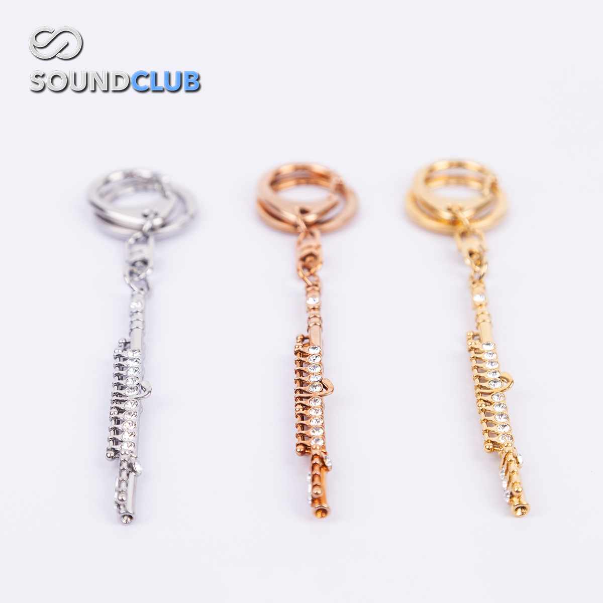 Roi music长笛礼物14K镀金钥匙扣挂件管乐专业生日送人声音汇,淘宝优惠券,粉丝福利购,淘宝优惠卷