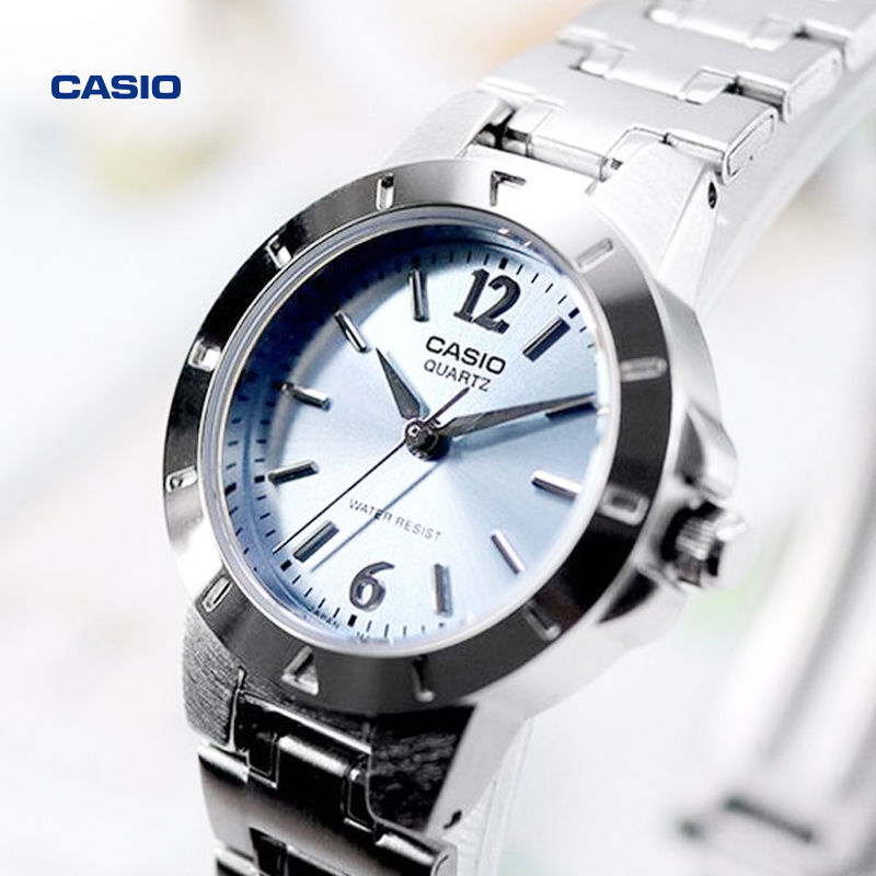 casio卡西欧手表女士正品休闲防水学生石英电子表LTP-1177A-2A - 图0