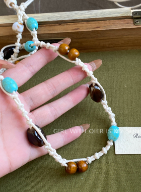 波西米亚民族风手工编织腰链女