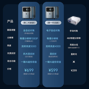 欧擎投影仪新款自动对焦家用卧室投墙家庭影院小型宿舍学生迷你便携超高清手机投屏同屏激光投影仪机幕布全套