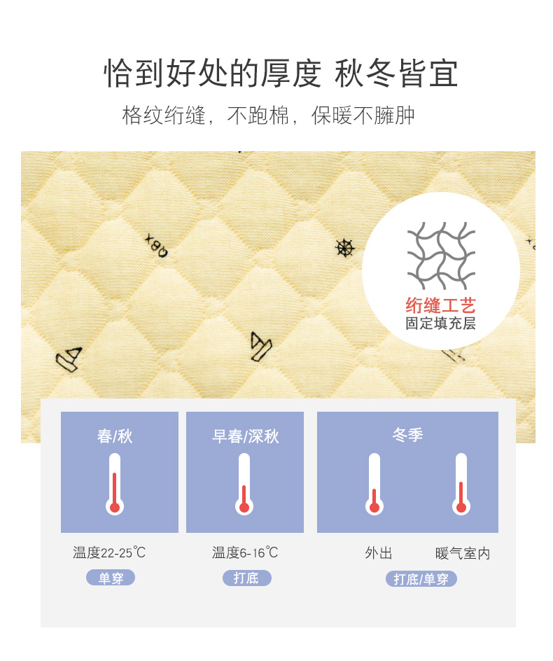 婴儿保暖上衣男宝宝秋衣单件开衫女儿童内衣加厚纯棉秋冬三层夹棉,淘宝优惠券,粉丝福利购,淘宝优惠卷