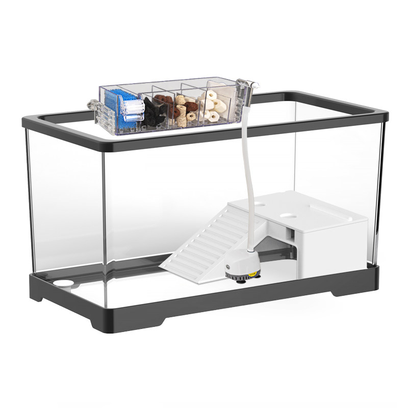 乌龟饲养缸家用客厅晒台爬台造景过滤亚克力混合养鱼缸生态龟箱屋,淘宝优惠券,粉丝福利购,淘宝优惠卷