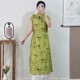 Factory straight-haired cotton and linen skirt improved cheongsam