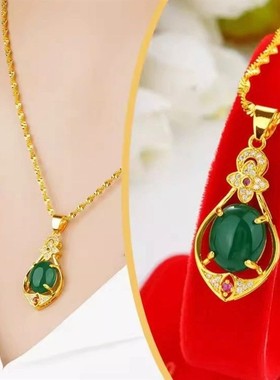 铜合金珐琅吊坠 【马年爆款】新款金色项链轻奢设计感高品质吊坠3