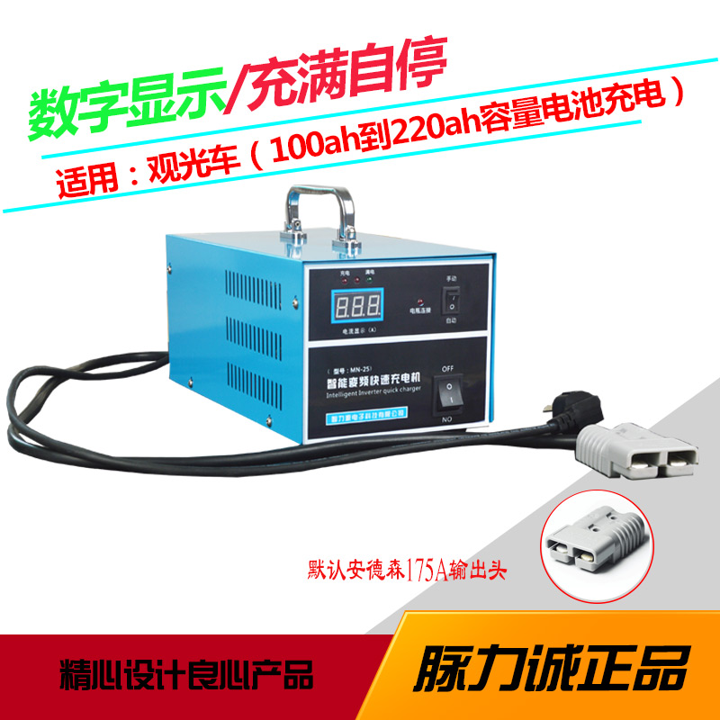 脉力诚48V25A充电器电动巡逻观光车60V200A180ah72V25A智能充电器 - 图1