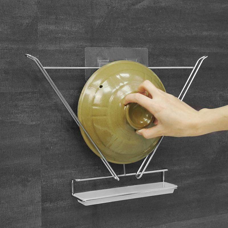 锅盖架免打孔厨房置物架壁挂式墙上砧板案板放置收纳架放锅盖神器,淘宝优惠券,粉丝福利购,淘宝优惠卷