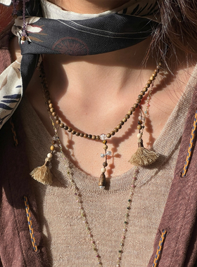 ZIXIU子休 主推款福珠项链 瓶瓶安安岁岁金岁岁红串珠流苏毛衣链