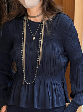 MARIE LAURE CHAMOREL 经典开放式流苏重工绑带长项链choker