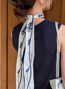 MONSECRET 无尽夏流苏飘带 天丝苎麻高级感挂脖丝带多样颈饰发饰