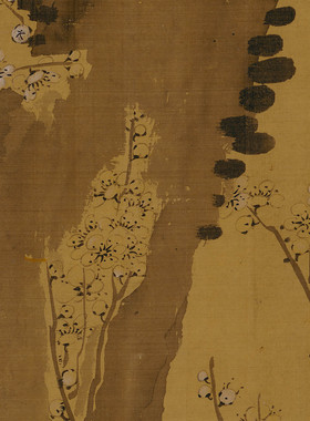 清 梅树图金农扬州八怪之首写意梅花水墨国画高清微喷临摹装饰画
