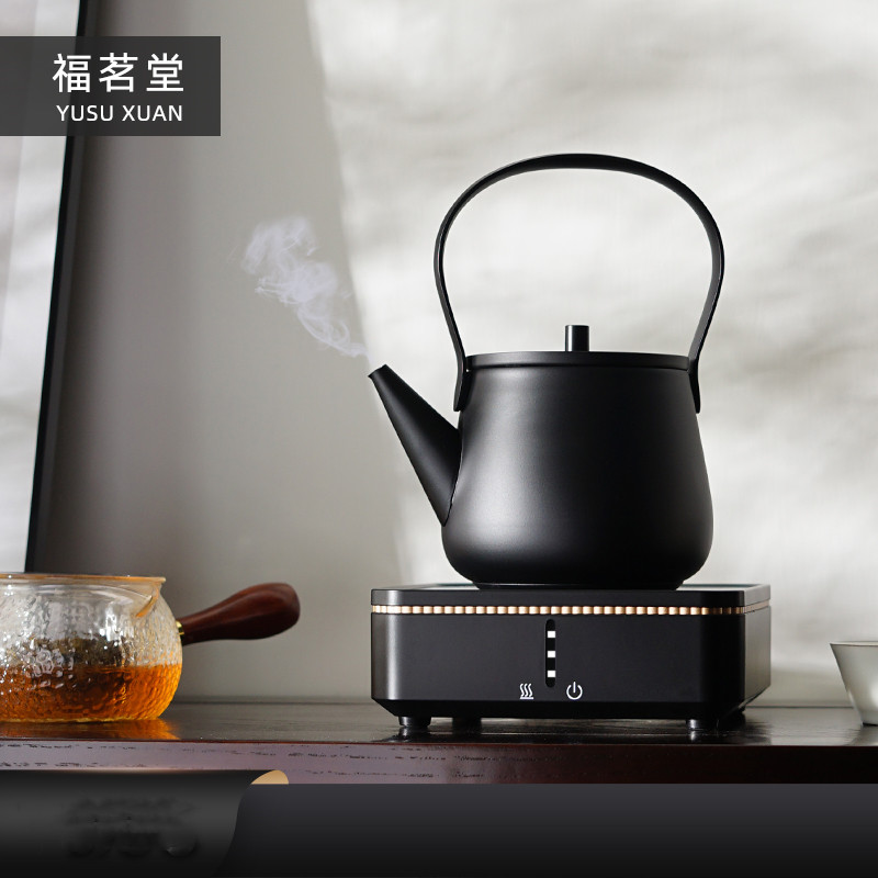 福茗堂电陶炉触屏茶炉煮茶器迷你煮茶炉不挑壶光波炉静音智能电热