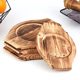 High temperature resistant charcoal stove thickened iron plate solid wood placemat