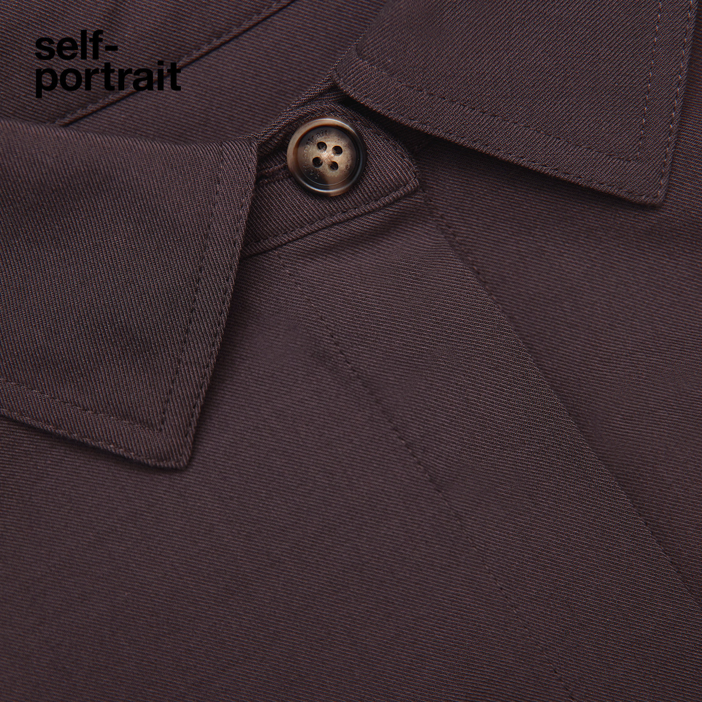 self-portrait 2025秋冬新款深棕色通勤工装风长袖连体裤,淘宝优惠券,粉丝福利购,淘宝优惠卷