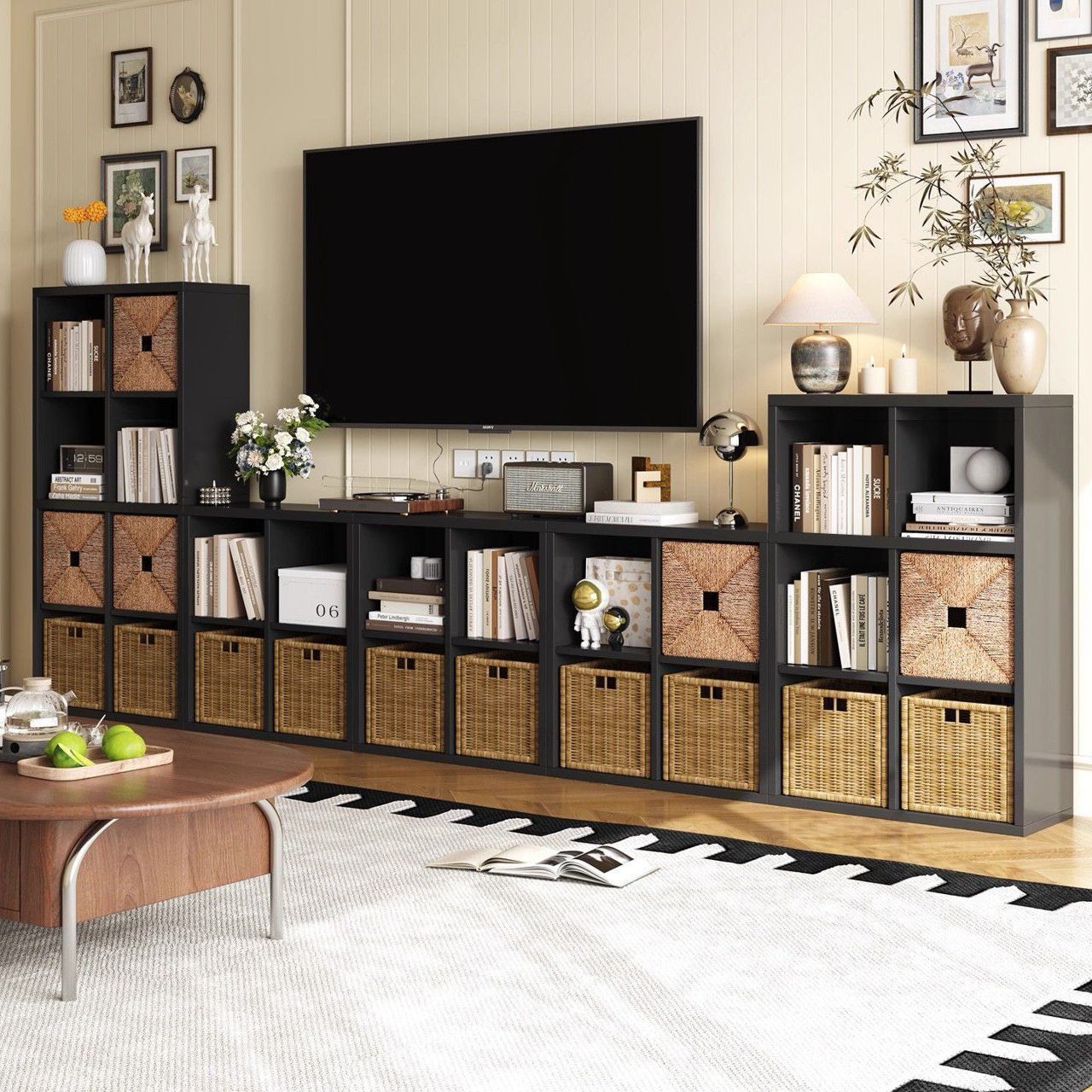 佰卓客厅DIY格子柜电视柜自由组合柜家用客厅钢制书柜玄关收纳柜,淘宝优惠券,粉丝福利购,淘宝优惠卷